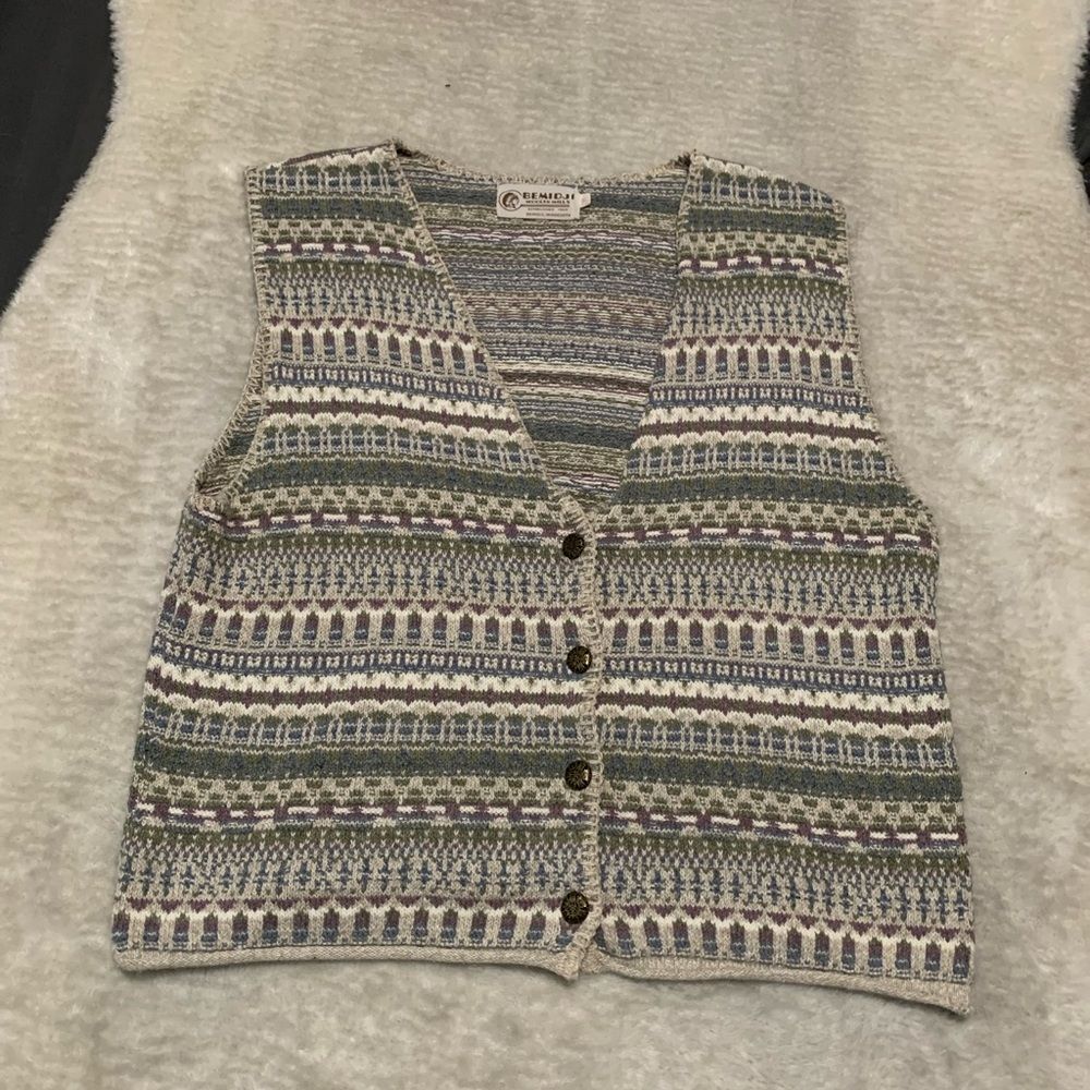 Bemidji Woolen Mills Button Womens Cotton‎ Vintage Large Vest